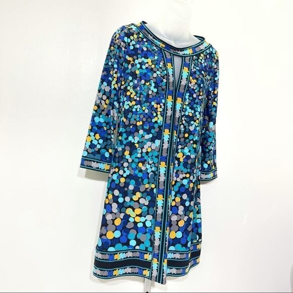 BCBGMAXAZRIA kaftan blujademul a-line dress NEW Small tent - Picture 2 of 12
